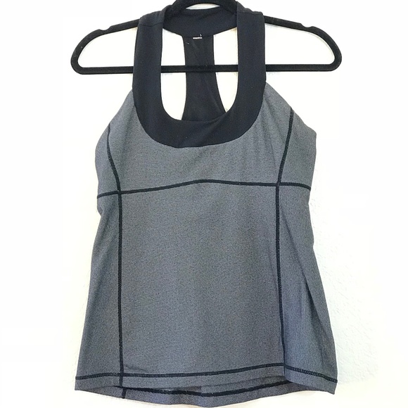 lululemon athletica Tops - Lululemon Size 10 Black White Racerback Tank: 1292